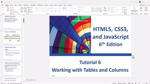Thumbnail for entry Video 1 - Introducing and defining tables in HTML
