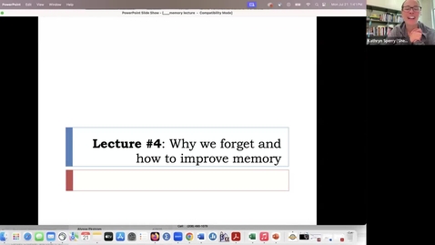 Thumbnail for Intro - Ch. 8 Lecture (lecture #4 forgetting and improving memory)
