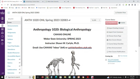 Thumbnail for ANTH 1020: MiniFAQ3: How Do I Access the Weekly Lectures?