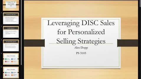 Thumbnail for Alex Dopp Leveraging DISC personalities for sales PS 3103