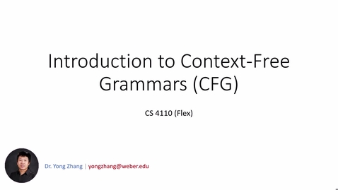 Thumbnail for 5.1 Context-Free Grammars