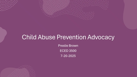 Thumbnail for Child Abuse Prevention Advocacy Project