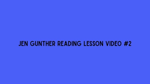 Thumbnail for Jen Gunther Reading Video 2