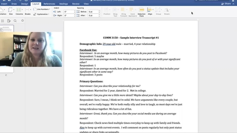 Thumbnail for COMM 3150 - Transcription