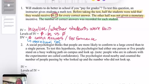 Thumbnail for Intro - Module 2 - answers to IV and DV handout