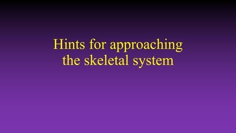 Thumbnail for Skeletal system hints
