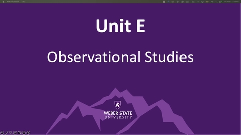 Thumbnail for Unit E- Observational Studies