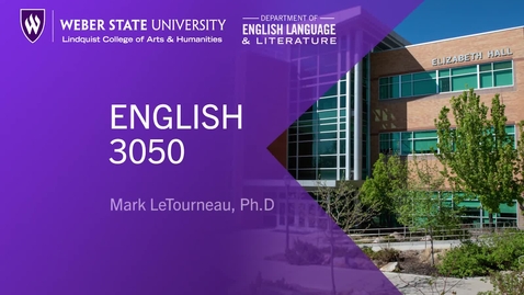 Thumbnail for Clip of ENGL 3050 VTL Spring 2022 Subjects and Predicates