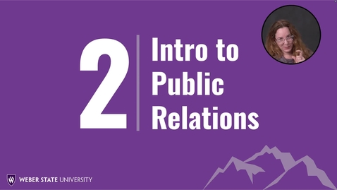 Thumbnail for Week 1 COMM 3400 PR Introduction Part 1