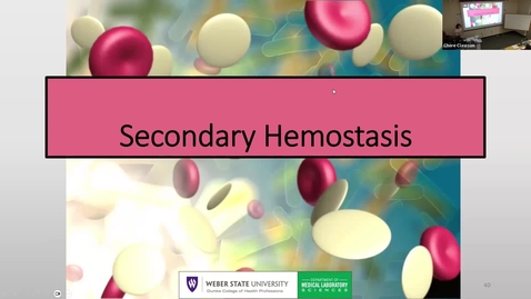 Thumbnail for 4 Secondary Hemostasis 2025 Part 1