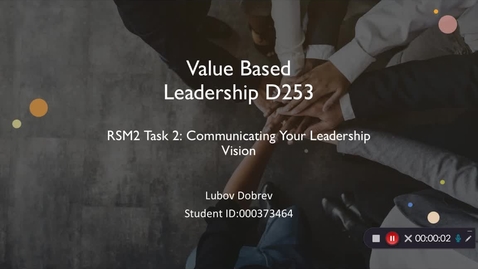 Thumbnail for RSM2 TASK 2: COMMUNICATING YOUR LEADERSHIP VISION