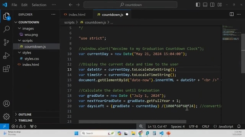Thumbnail for 9-Generating Dynamic Dates in JavaScript