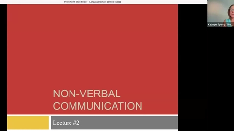 Thumbnail for entry Language lecture #2 (non-verbal communication)