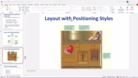 Thumbnail for Video 9 - Position Styles Explanation