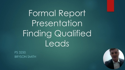 Thumbnail for Formal Report Presentation