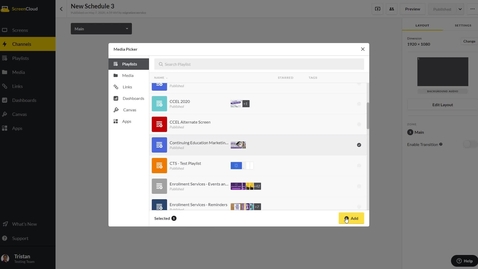 Thumbnail for Add a shared Playlist to a Channel