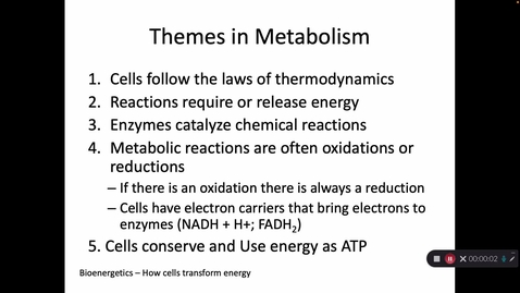 Thumbnail for entry Themes in Metabolism 3/27 Snow day 2054