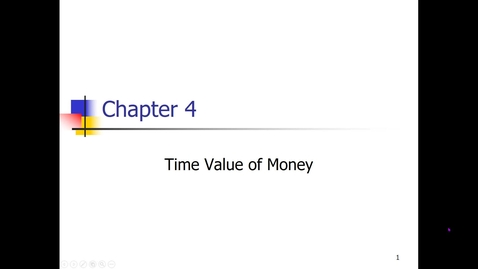 Thumbnail for entry Chapter FOUR  Tutorial - TIME VALUE OF MONEY BASICS