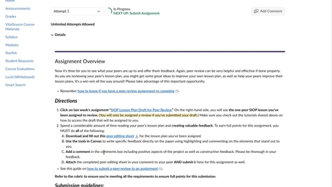 Thumbnail for SIOP Lesson Plan Draft for Peer Review