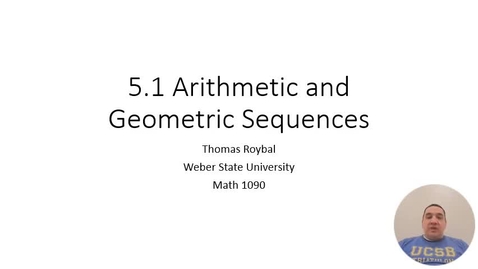 Thumbnail for 5.1 Arithmetic and Geometric Sequences