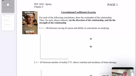 Thumbnail for Intro - Module 2 - instructions to correlation handout