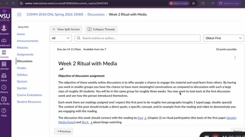 Thumbnail for Overview of Rubric for Weekly Discussions