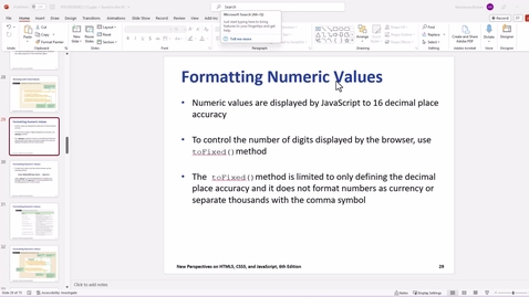 Thumbnail for 5 - Formatting Numeric Values