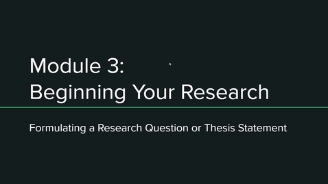 Thumbnail for Formulating_a_Research_Question_or_Thesis_Statement_(HD_1080_-_WEB_(H264_4000))