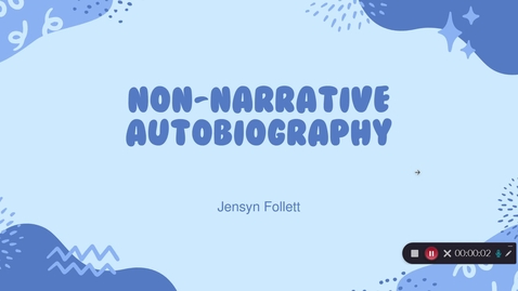 Thumbnail for Non-narrative Autobiography 1
