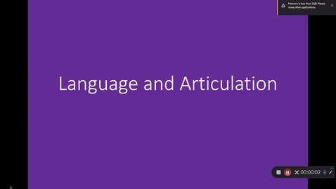 Thumbnail for COMM 1020 - Language and Articulation