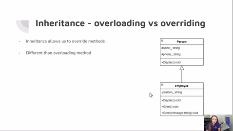 Thumbnail for entry Video 4 - Overloaded vs Overridden functions