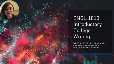 Thumbnail for ENGL 1010 Week Eleven Spring 2025 Recording 2