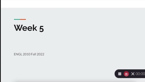 Thumbnail for Week 5 Lesson ENGL 2010 F22
