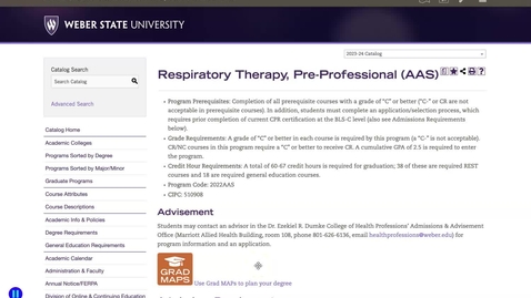 Thumbnail for REST 1540 Resp Therapy Prerequisite Requirements 2023
