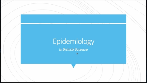 Thumbnail for entry Epidemiology