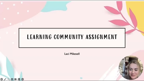 Thumbnail for entry Learning Community Assignment