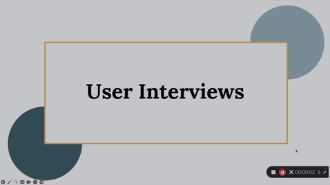 Thumbnail for WEB 2500 - User Interviews