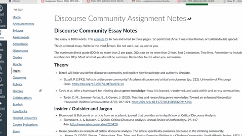 Thumbnail for Disocurse Commmuniy Assignment Notes