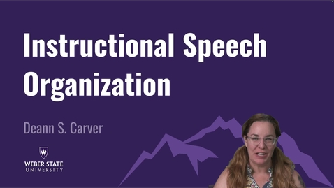 Thumbnail for COMM 1020 Instructional Speech