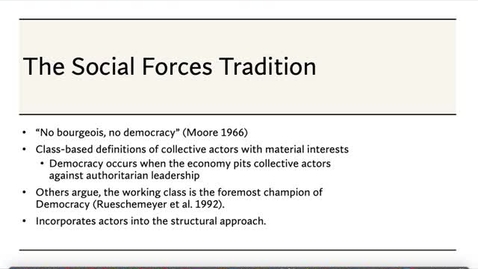 Thumbnail for entry Lecture 1.3. Social Forces Tradition