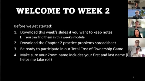 Thumbnail for Week 2 Class Recording Tuesday Summer 2025