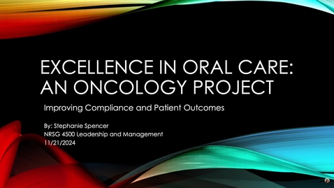 Thumbnail for Excellence in Oral Care- An Oncology Project