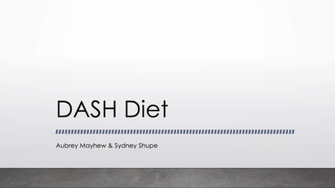 Thumbnail for entry DASH Diet