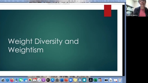 Thumbnail for Diversity Lecture (Nov. 4) - Weight Diversity and Weightism