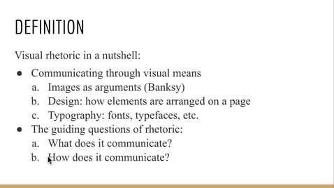 Thumbnail for Visual Rhetoric &amp; Design for the Digital Literacy Project Video: Part 2