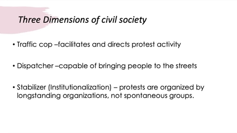 Thumbnail for entry Lecture 3.3 Three Dimensions of Civil Society