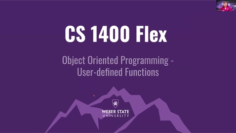 Thumbnail for entry CS Flex 1400 Introduction to User Defined Functions 7-1