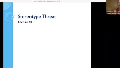 Thumbnail for entry Module 6 - Stereotype threat