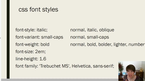 Thumbnail for The combined font property