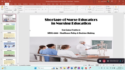 Thumbnail for Shortage of Nurse Educators in Nursing Education recording - November 24th 2024, 9:09:43 pm
